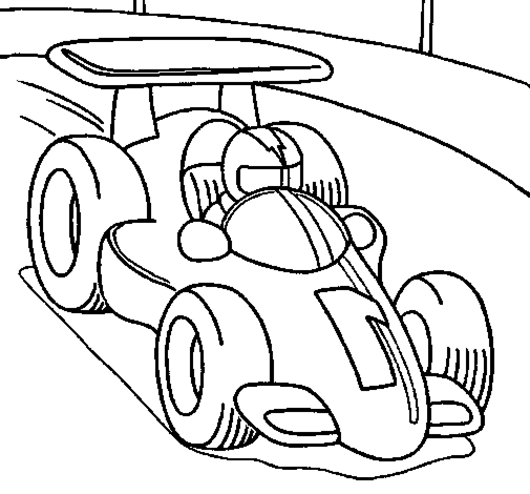 Racecar Coloring Page. free printable for kids. cartoon race car ...