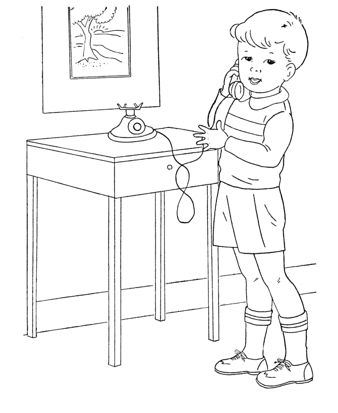 Free Printable Telephone Coloring Pages - Coloring Style Pages