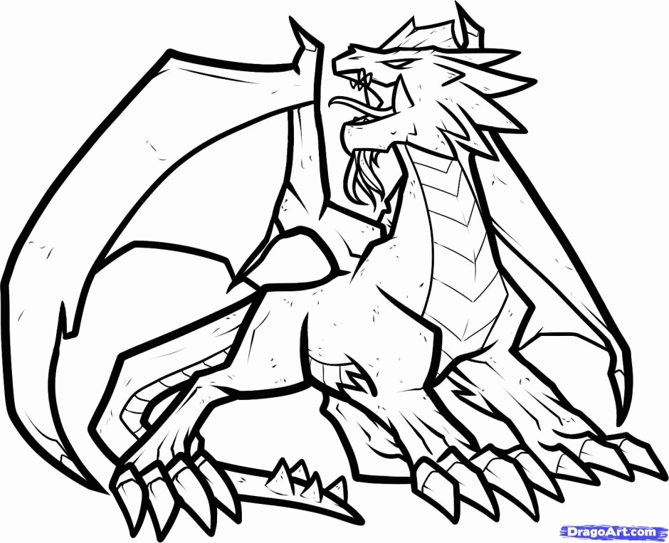 Coloring Pages Of Cool Dragons - High Quality Coloring Pages