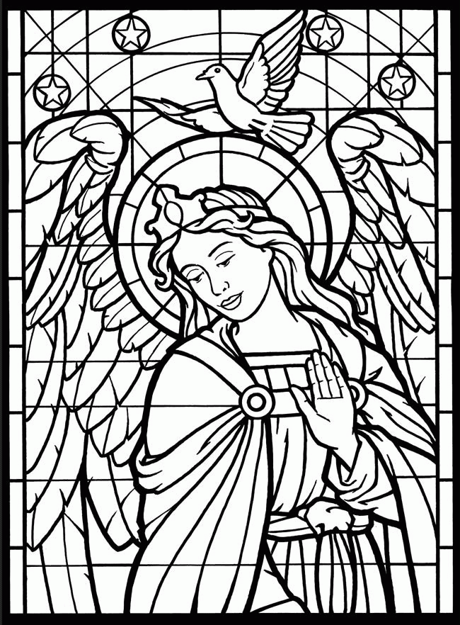 Free Printable Stained Glass Coloring Pages For Adults ...