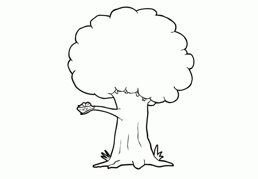 Funny Tree Coloring Pages For Kids #Tv : Printable Trees Coloring ...