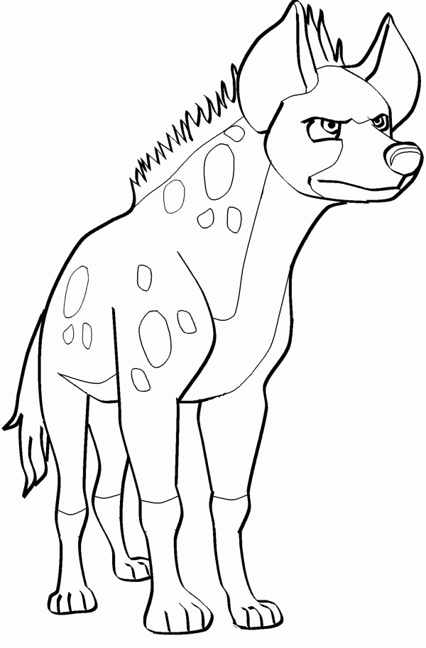 Laughing Hyena Coloring Pages - Coloring Home