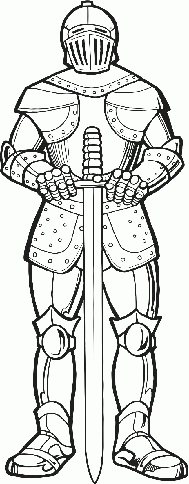 Knight Coloring Pages - Widetheme