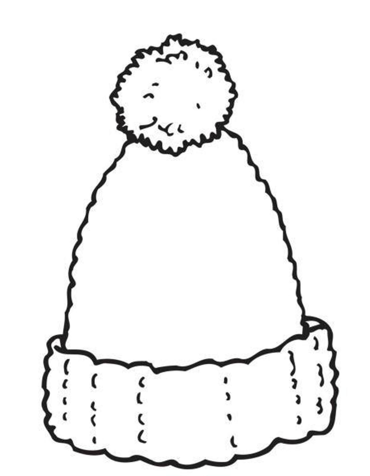 Woolly Hat Winter Coloring Pages | Winter Coloring pages of ...