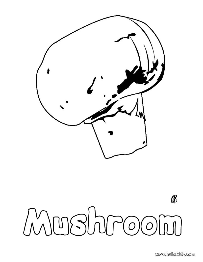 Mushroom coloring pages - Hellokids.com