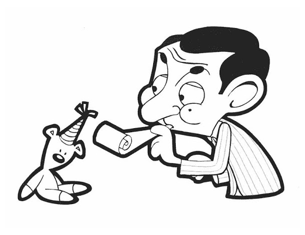 Mr bean to download - Mr Bean Kids Coloring Pages