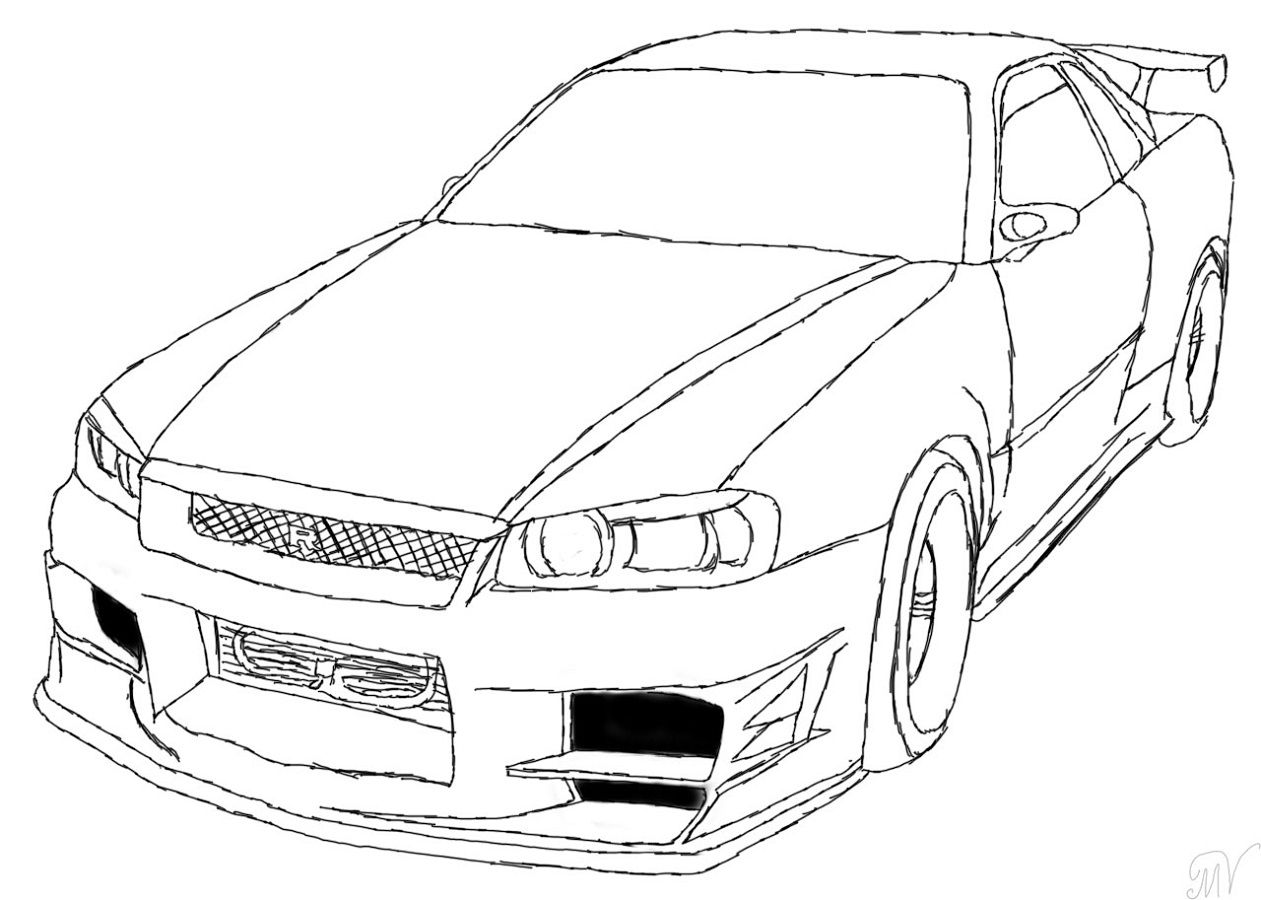 Fast and Furious Coloring Pages Nissan Skyline | Educative Printable |  Nissan skyline, Nissan, Cars coloring pages