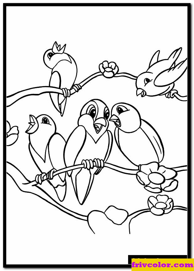 Bambi Singing Love Song For Birds Pages - Friv Free Coloring Pages For  Children - Love Coloring Pages
