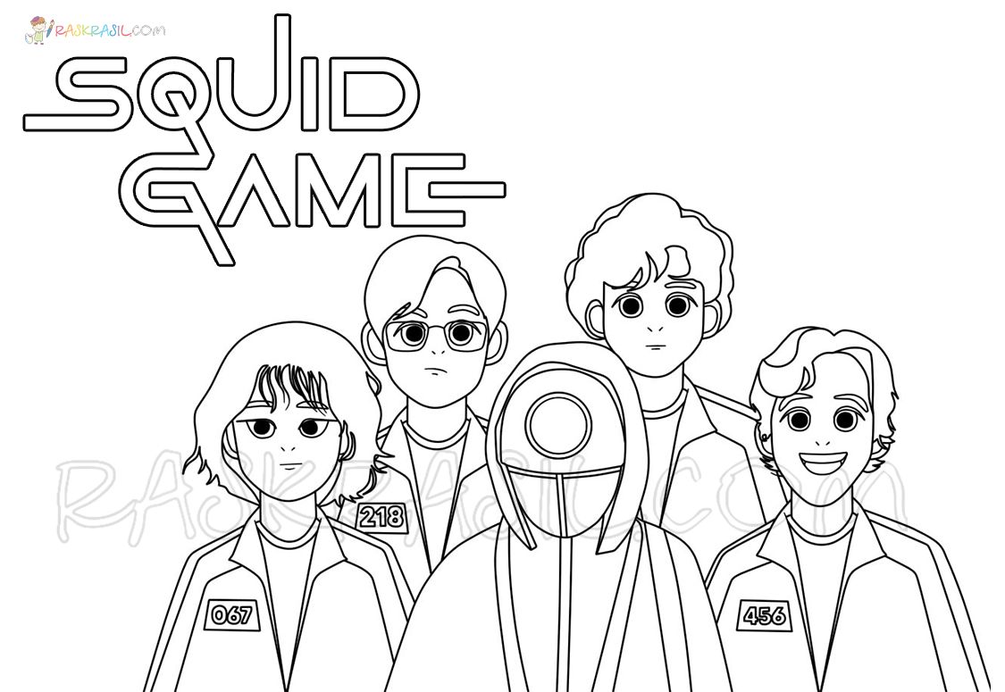 Squid Game Coloring Pages | New Pictures Free Printable