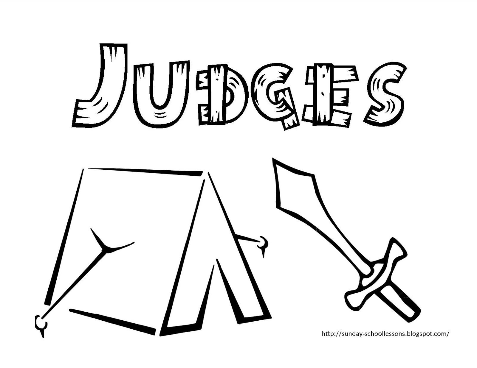 Book of Judges - Free Coloring Pages for Kids ~ Sunday School Lessons of  Plenty