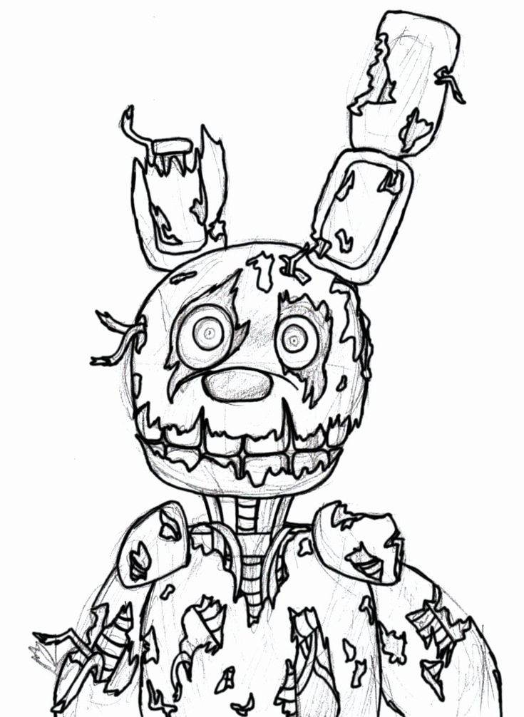 Spring Bonnie Coloring Pages Best Of Springtrap Coloring Pages | Fnaf coloring  pages, Minion coloring pages, Mermaid coloring pages