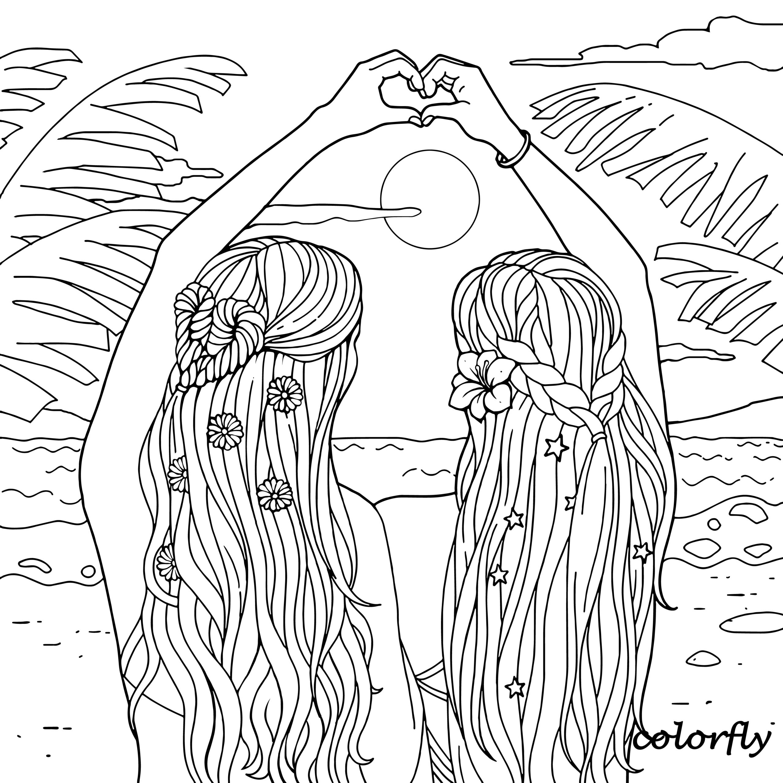 Best Friends Coloring Pages   Coloring Home