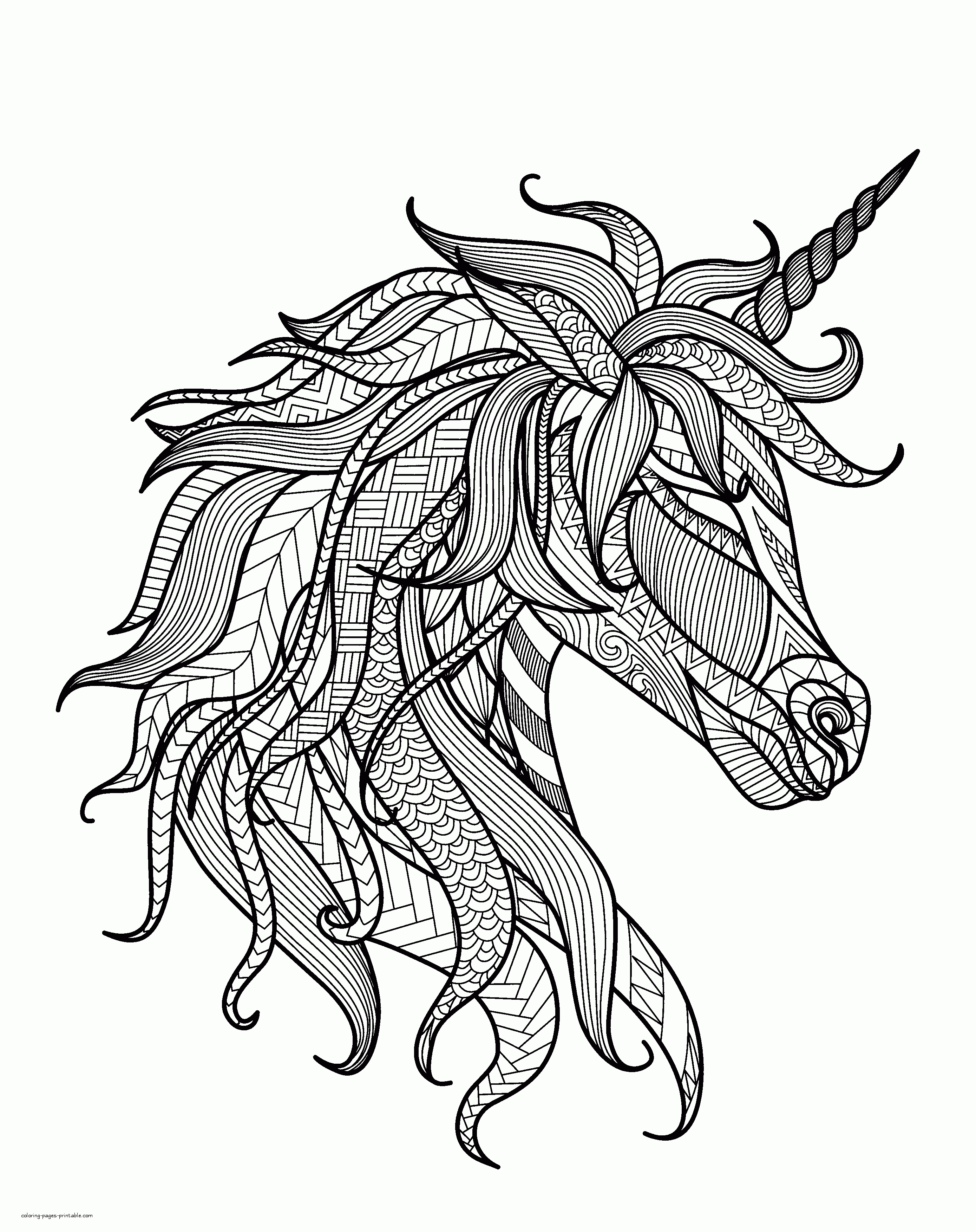 Unicorn Coloring Page For Adults    COLORING PAGES PRINTABLE.COM ...