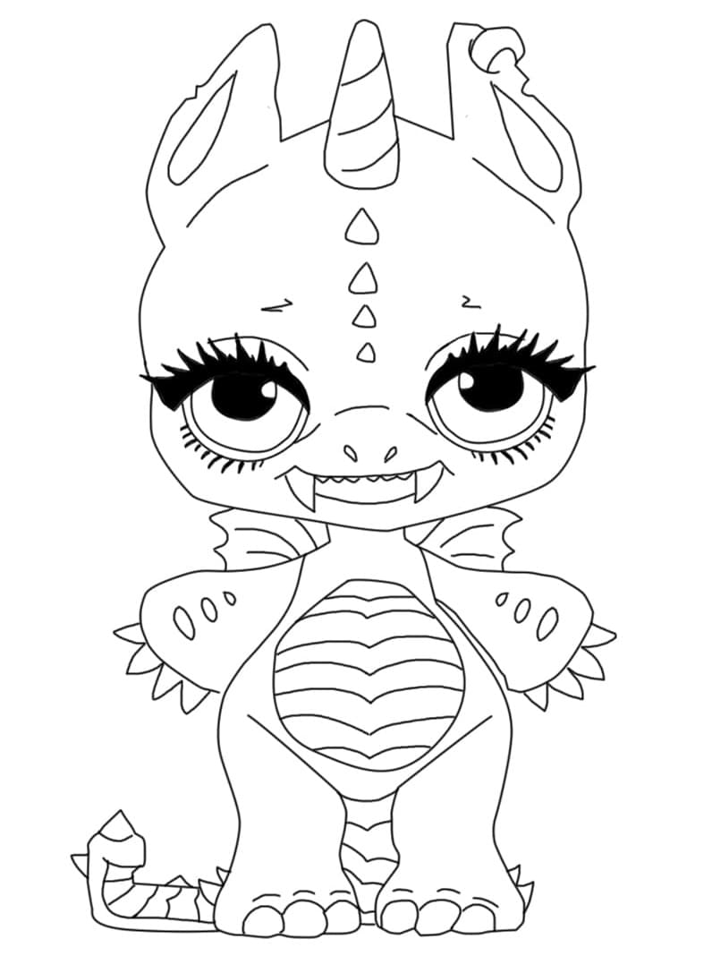 Dragon Poopsie Slime Surprise Coloring Page - Free Printable Coloring Pages  for Kids