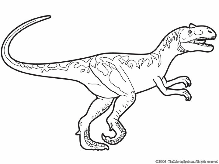 Allosaurus Coloring Page | Audio Stories for Kids | Free Coloring Pages |  Colouring Printables