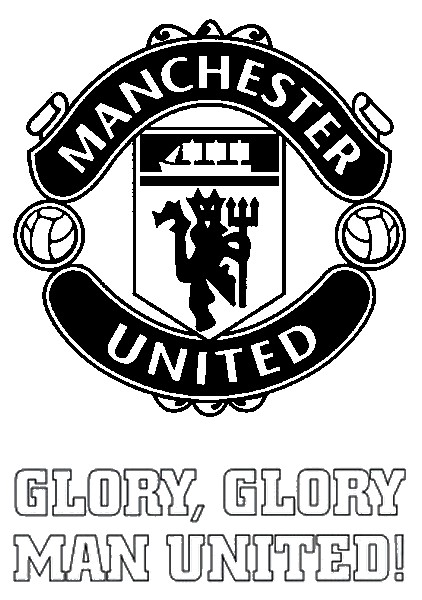Coloring page Soccer : Manchester United badge 22