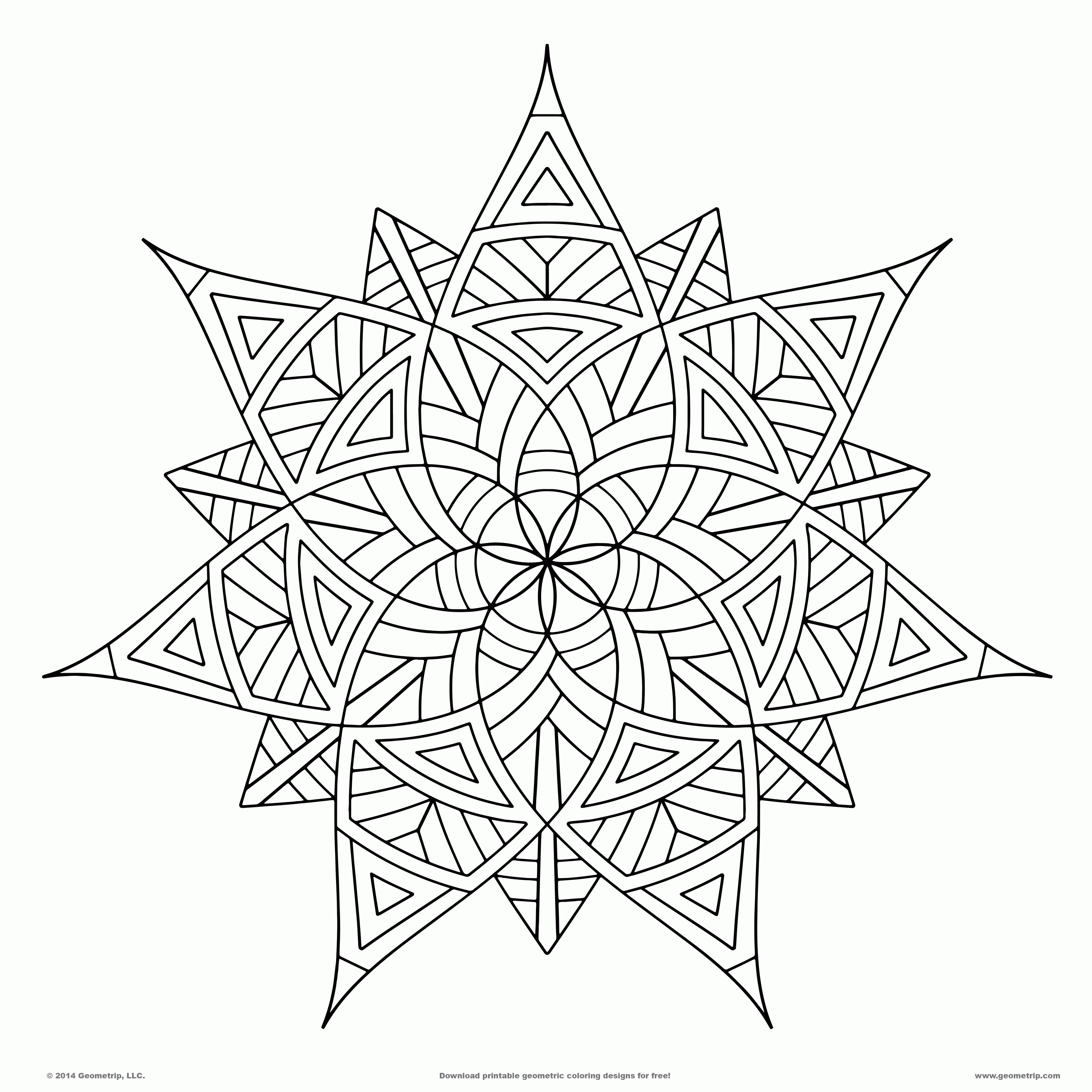 Geometric Design Coloring Pages To Print   Coloring Home
