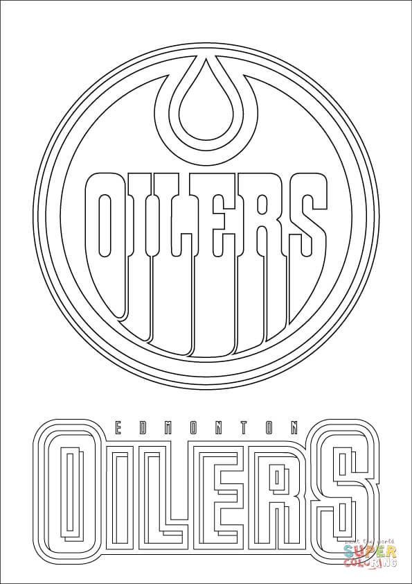 Oilers Logo Coloring Page Coloring Home