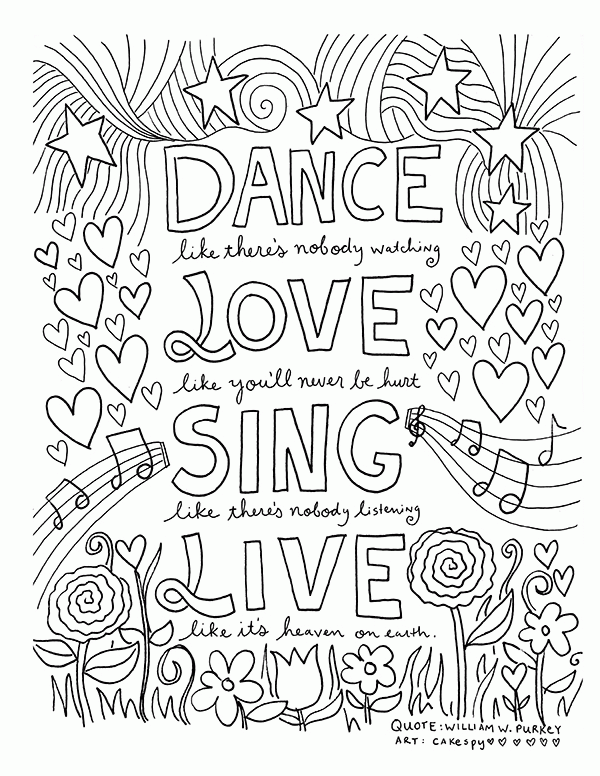 Quote Coloring Page