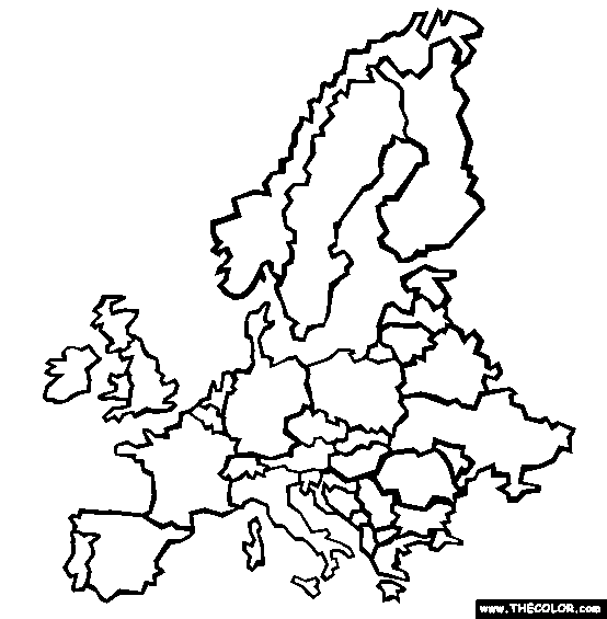 Europe Coloring Map