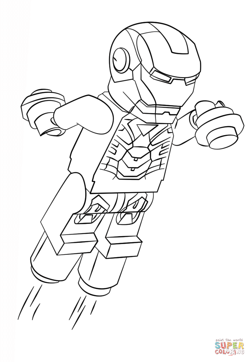 Lego Iron Man Coloring Pages Coloring Home