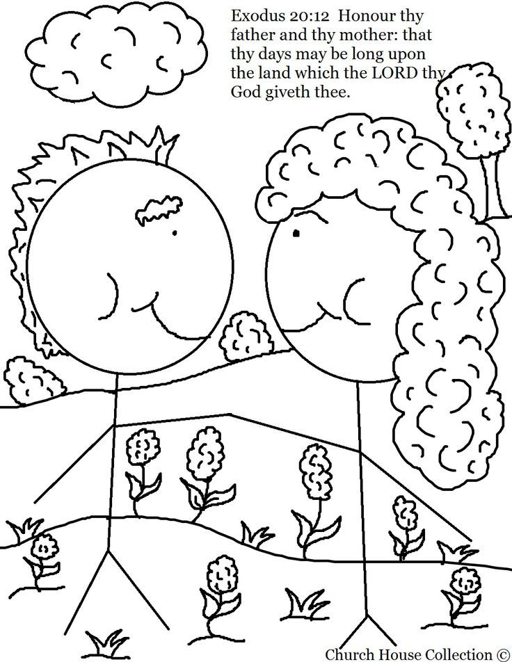 Commandment Page Ten Coloring Sheets | ... Blog: Honor Your Mother ...