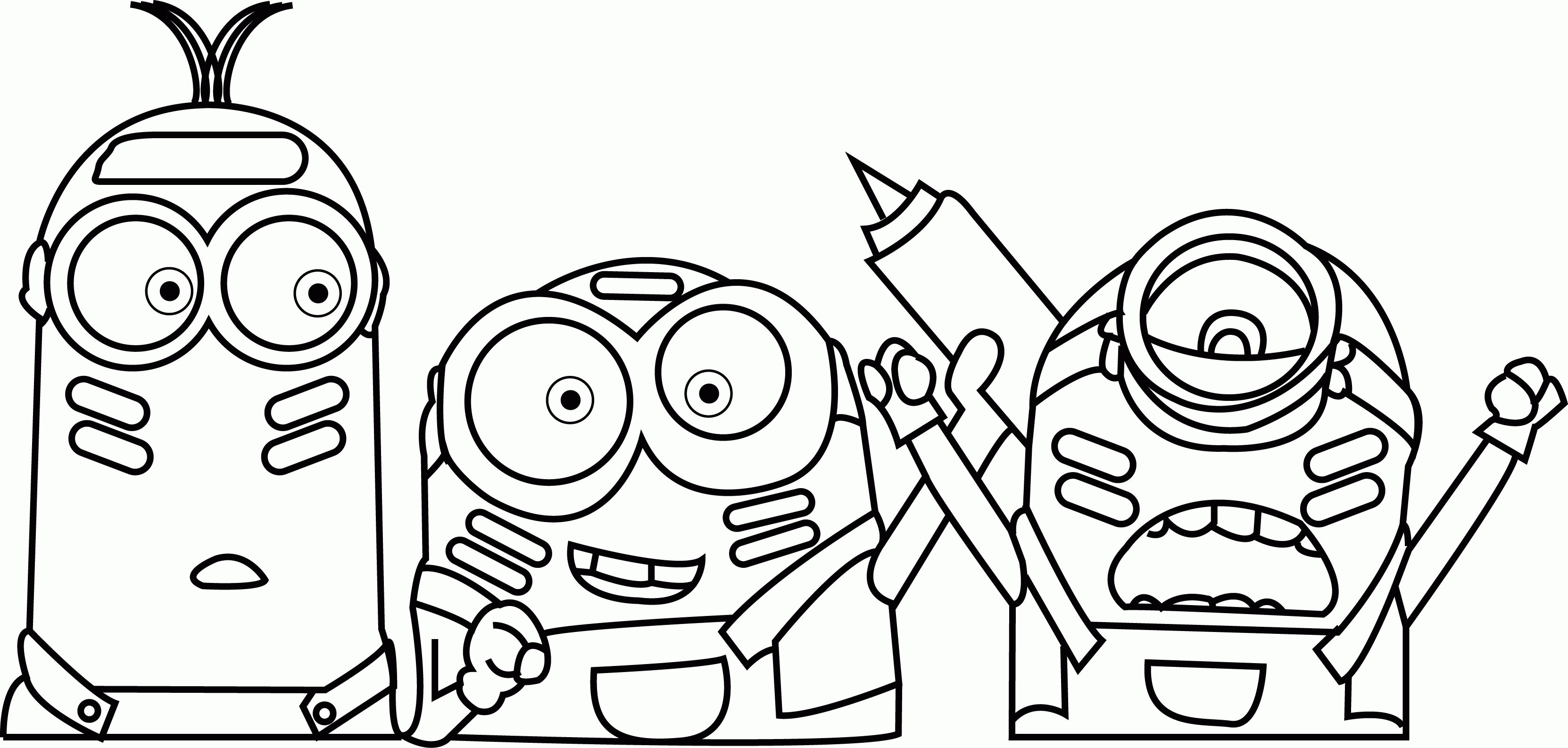 Minions Color War Coloring Page | Wecoloringpage