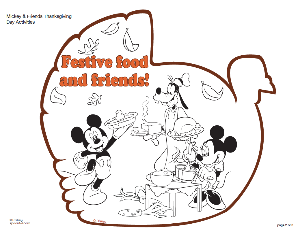 Coloring Pages Thanksgiving Disney   Coloring Home