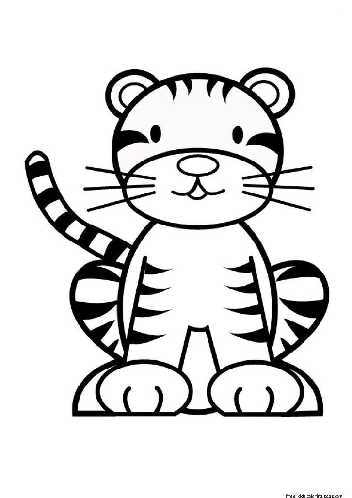 Baby Tiger Cartoon Coloring Pages - Coloring Pages For All Ages