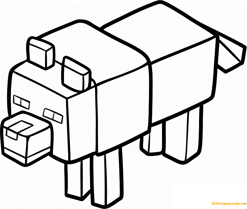 Minecraft Pig Coloring Page - Free Coloring Pages Online