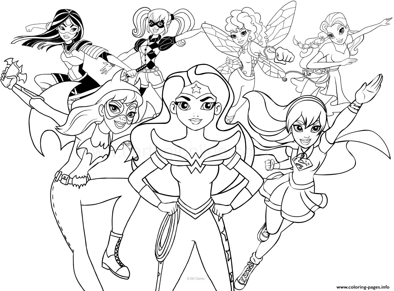 Dc Superhero Girls Coloring Pages Printable
