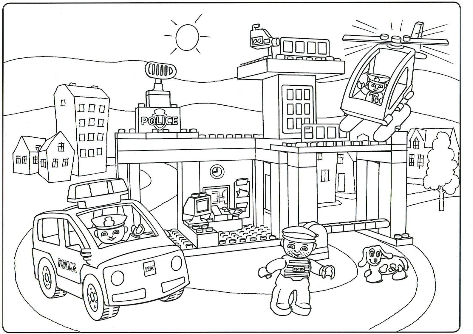 Police Station Coloring Pages - Coloring Home