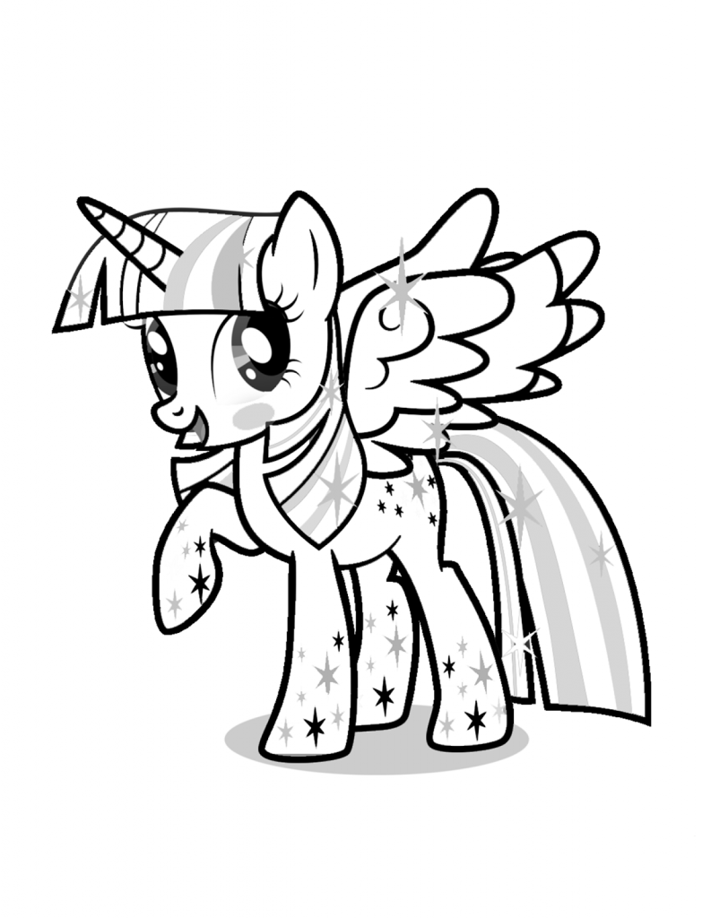 Twilight Sparkle Coloring Pages | Unicorn coloring pages, My ...