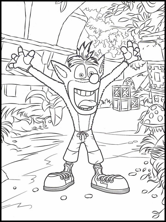 Crash Bandicoot Drawing Coloring Triangles And Quadrilaterals Worksheet  Childrens Math Crash Bandicoot Coloring Pages Coloring egg carton math  games 8th grade review childrens math workbooks four rules of number  worksheets 7th grade