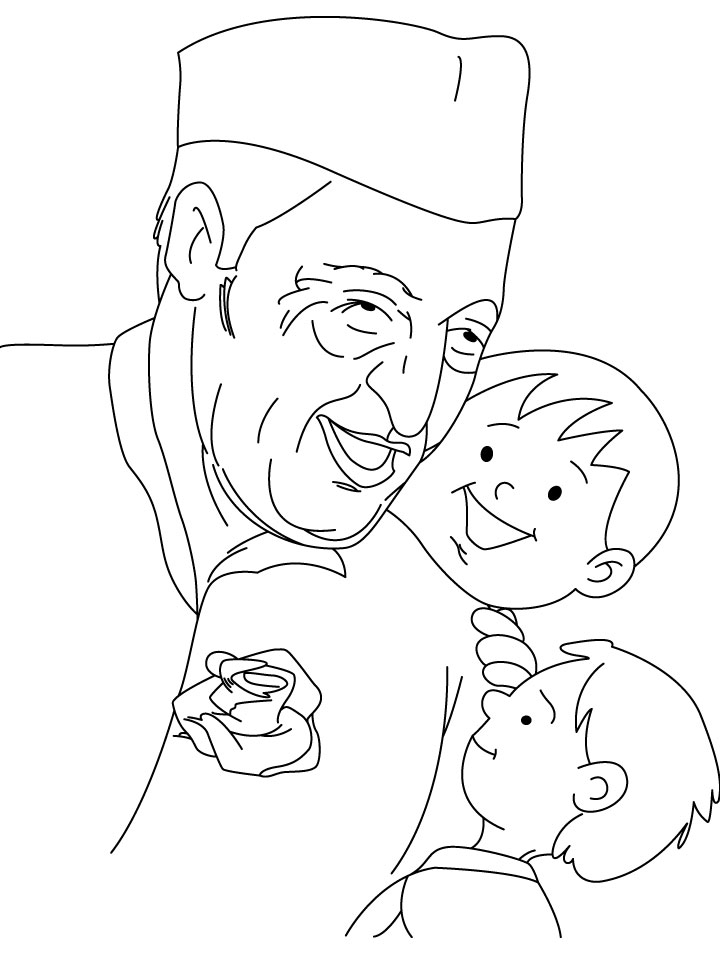 chacha nehru coloring page | Download Free chacha nehru coloring 