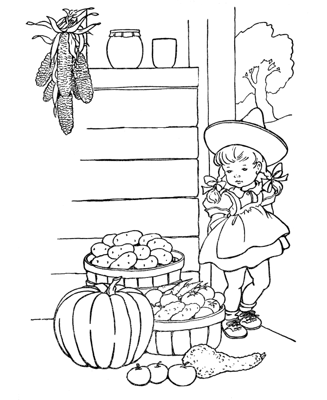 Bible Printables: Thanksgiving Scenes and Fun Coloring pages - on 