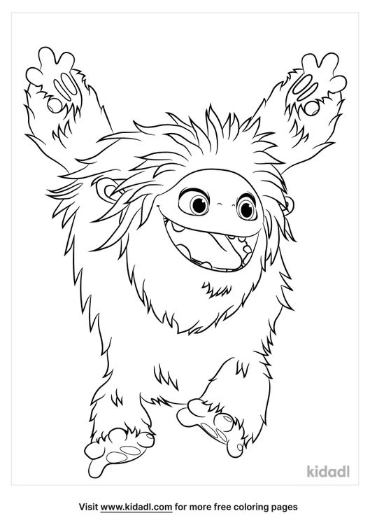 Yeti Coloring Pages | Free Fantasy-and-characters Coloring Pages | Kidadl