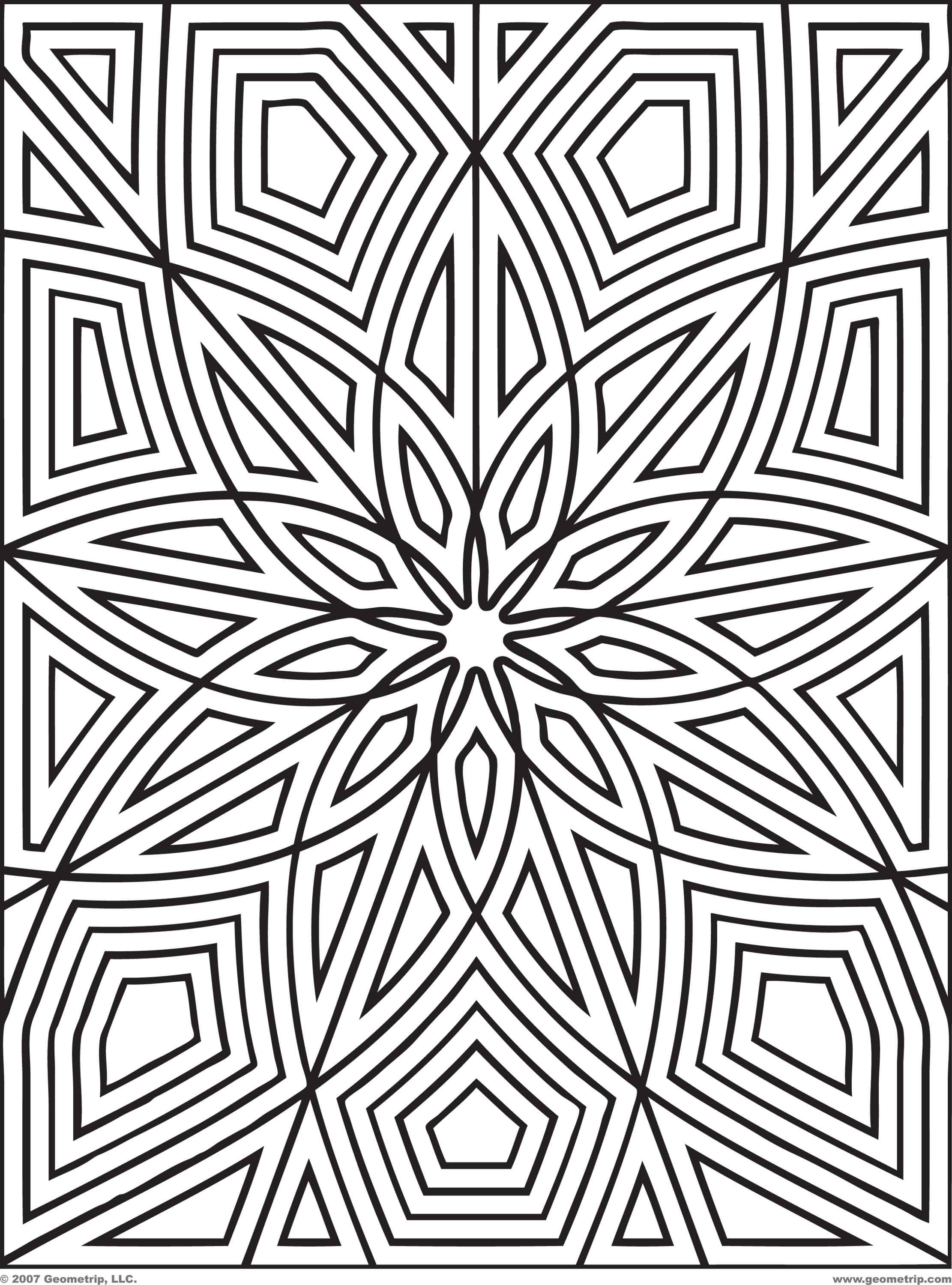 Simple Hard Design Coloring Pages Getcoloringpages - Widetheme