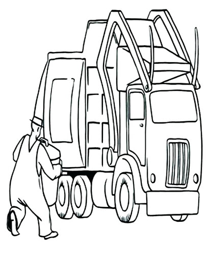Coloring Pages | Garbage Truck Coloring Pages Printable