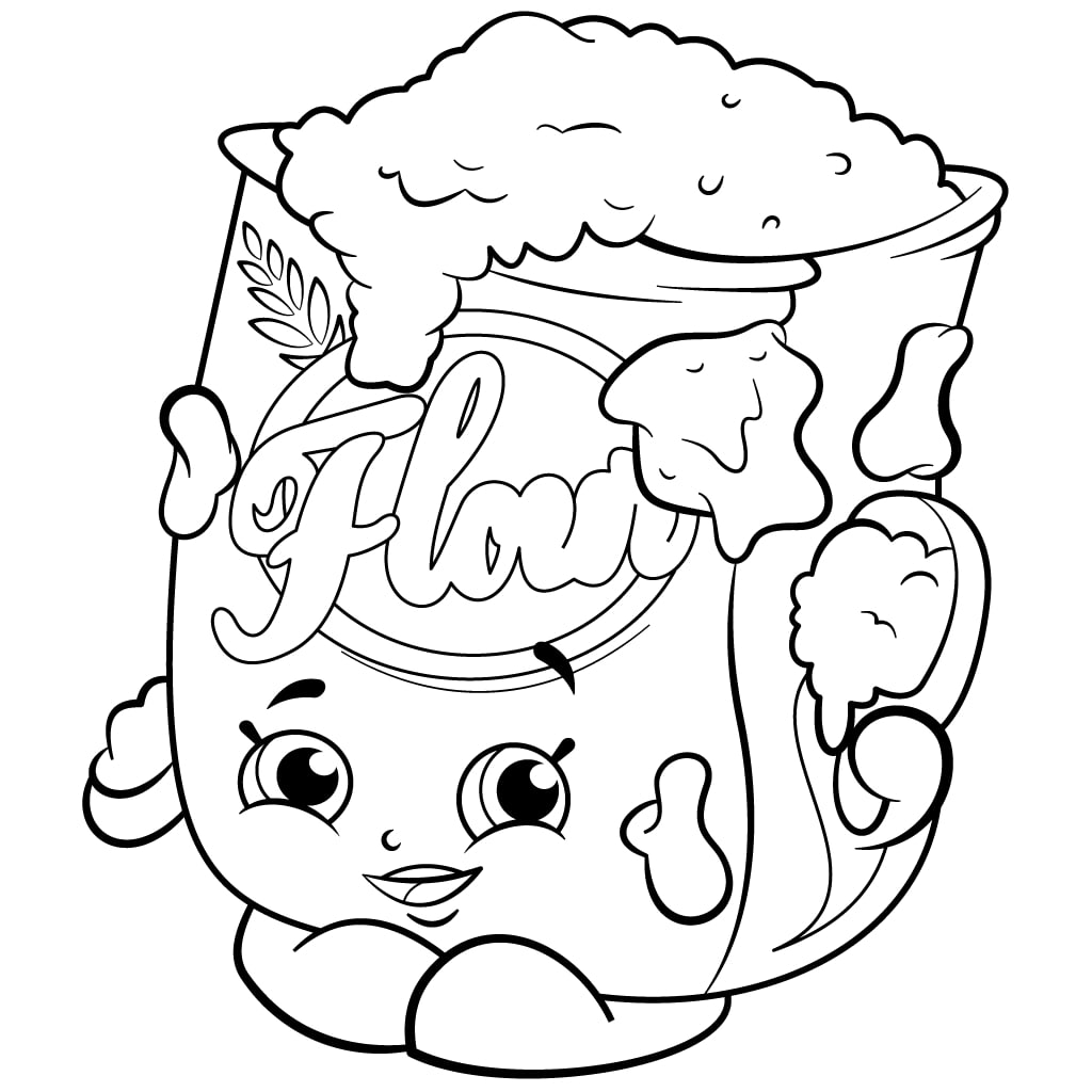 Flour Shopkins Coloring Page - Free Printable Coloring Pages for Kids