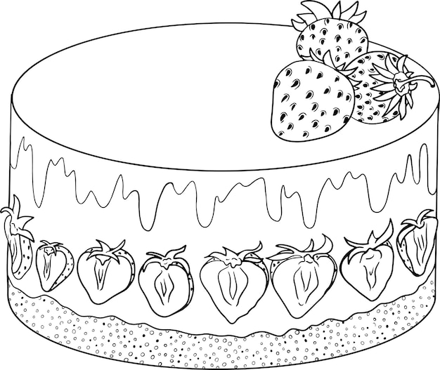 Premium Vector | Delicious sweets and desserts hand drawn coloring pages of  popular traditional desserts