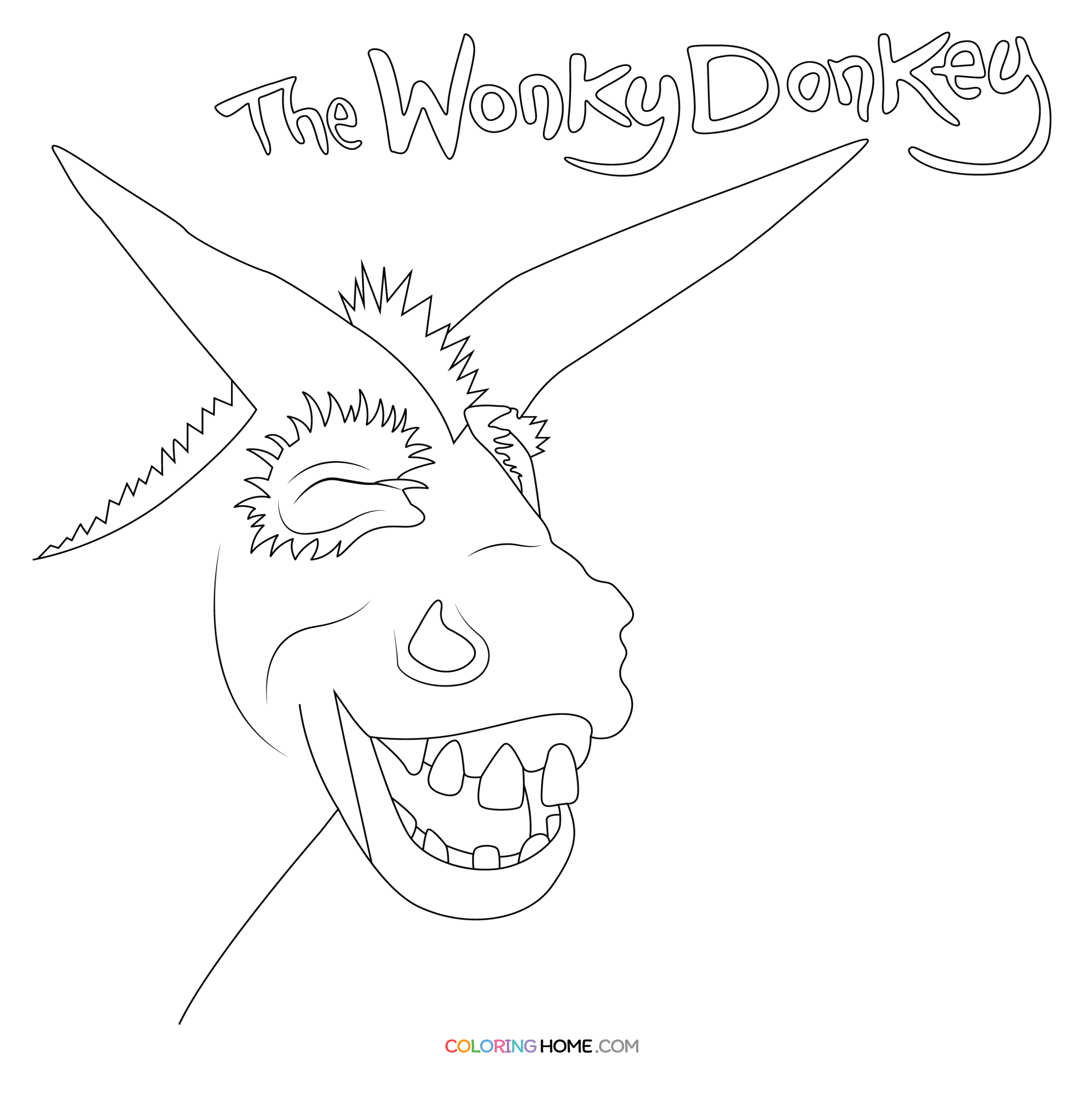 The Wonky Donkey book coloring page
