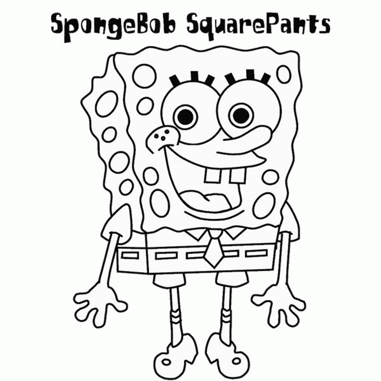 Spongebob Squarepants Coloring Page - Coloring Pages for Kids and ...