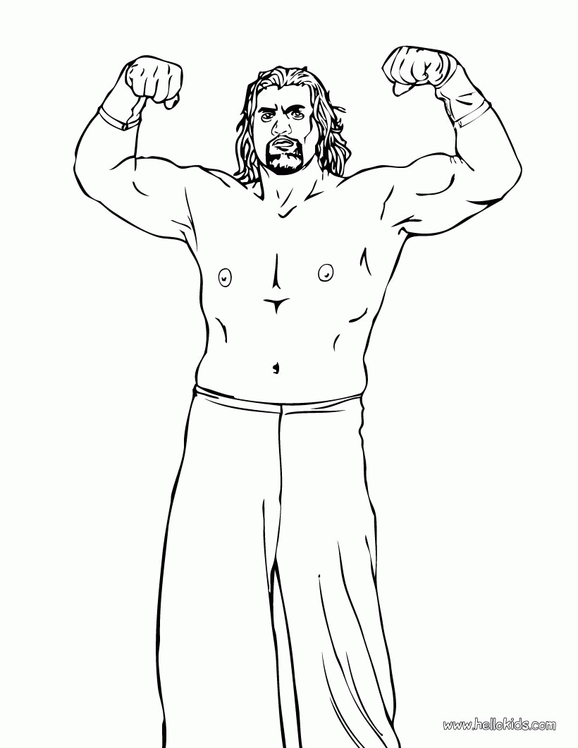 WRESTLING coloring pages - The Great Khali