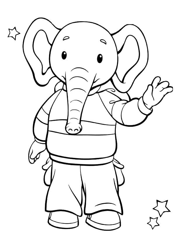 Rupert Bear Friend Edward Trunk the Elephant Coloring Pages | Best ...