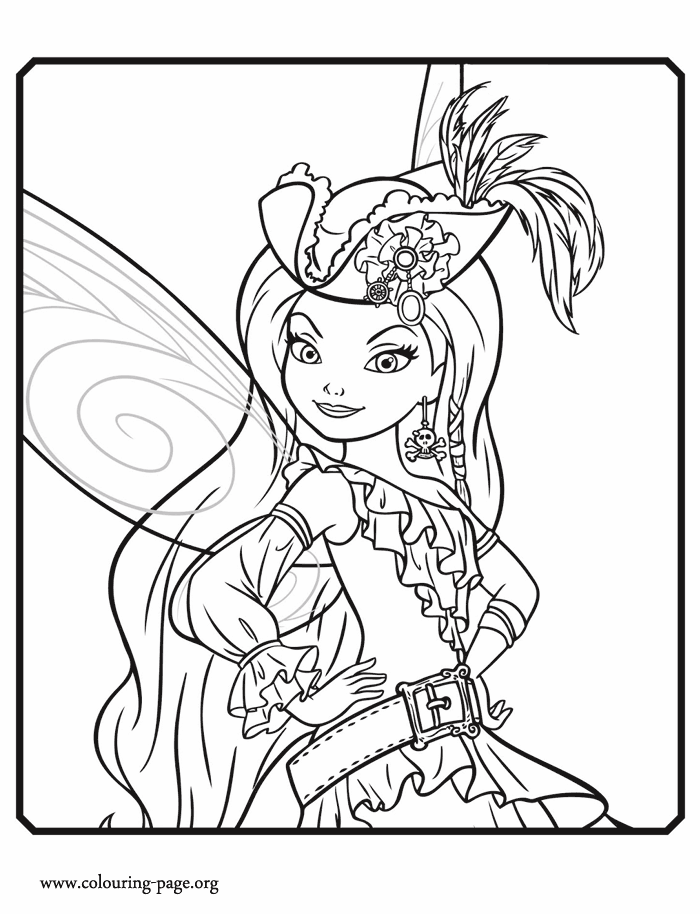 tinkelbell pirate fairy coloring pages  coloring home