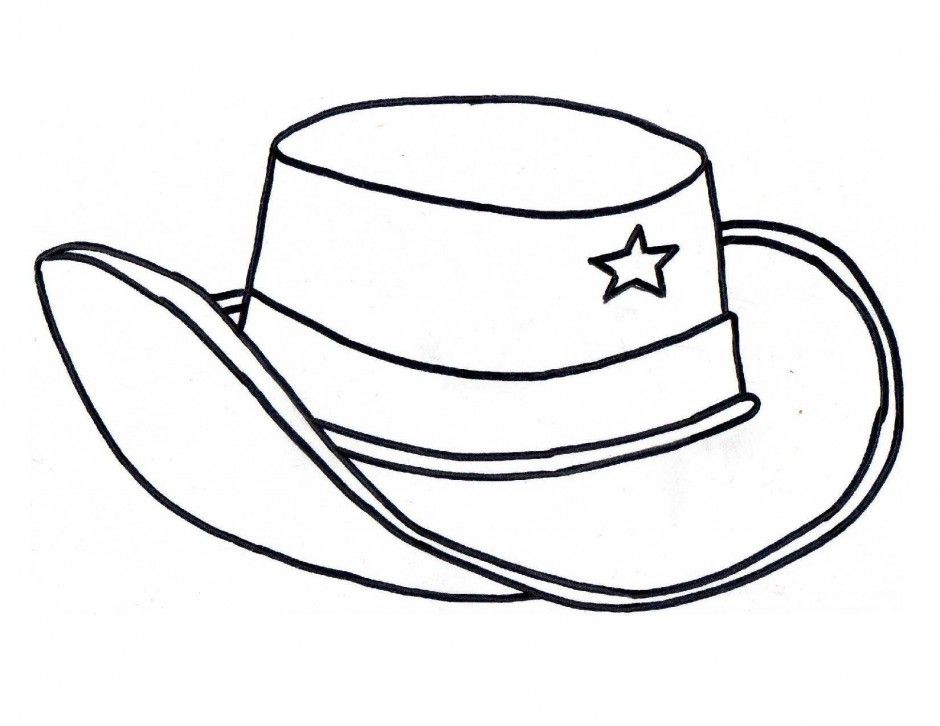 Hat Coloring Page - Coloring Pages for Kids and for Adults