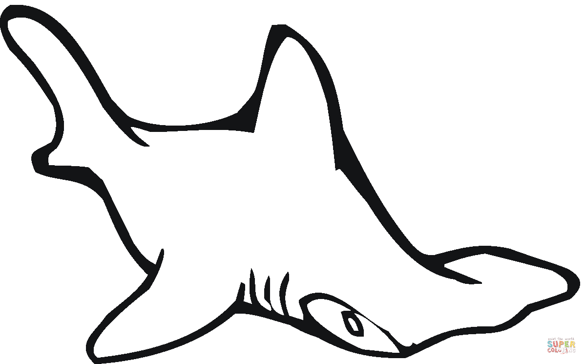 Hammerhead Shark 2 coloring page | Free Printable Coloring Pages