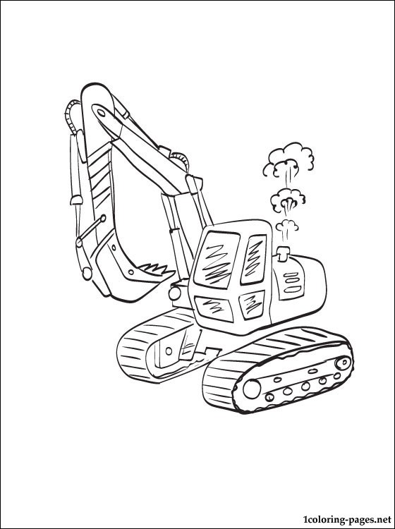 Coloring page excavator | Coloring pages