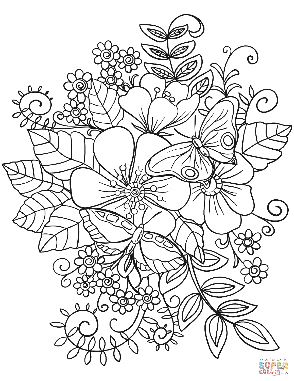Wild Flowers Coloring Pages - Coloring Home